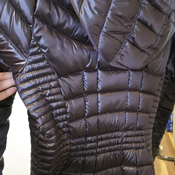 Calvin Klein Shiny Brown-bronze Slim Quilted Packable Puffer Jacket S - Picture 7 of 9